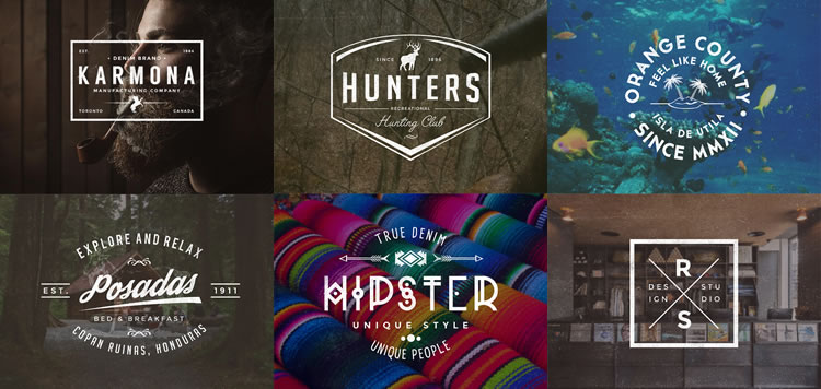 精致有型！15组复古LOGO和徽章模板免费打包下载